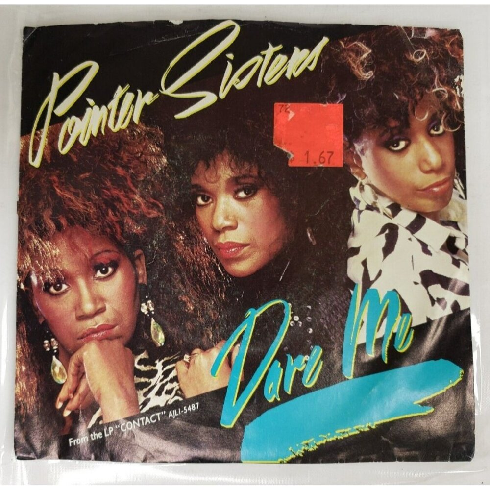 Record 45 RPM Vinyl  Pointer Sisters Dare Me / I'll Be There VINTAGE 1985